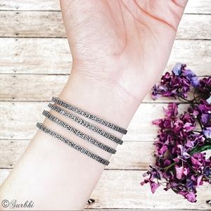 Indian tribal silver bangles, 925 solver